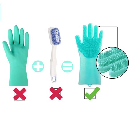 دستکش سیلیکونی اسکاچ دار 5 دستکش سیلیکونی اسکاچ دار