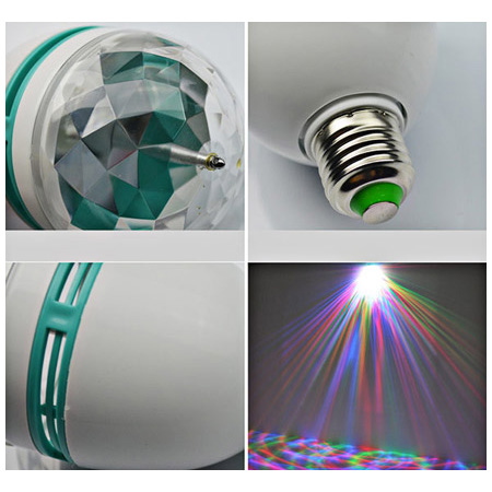 لامپ رقص نور LED چرخشی 2 لامپ رقص نور LED چرخشی