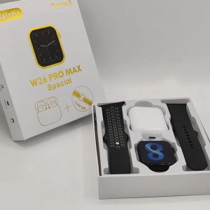 ساعت هوشمند و هندزفری بلوتوث مدل W26 Pro Max