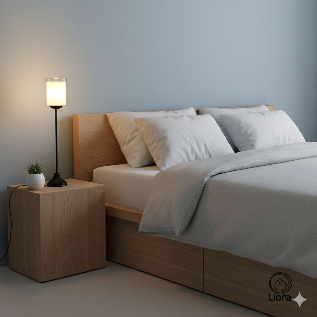 آباژور فلزی کنار تختی لیورا مدل آورین کد 3034